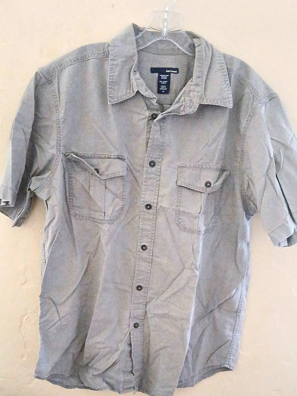 Basic Editions Men's Cotton Utility Shirt Size Large